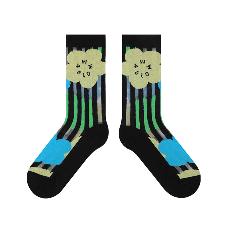 BoomLite Summer Breeze Glass‑Silk Socks (Forgot-me-not)