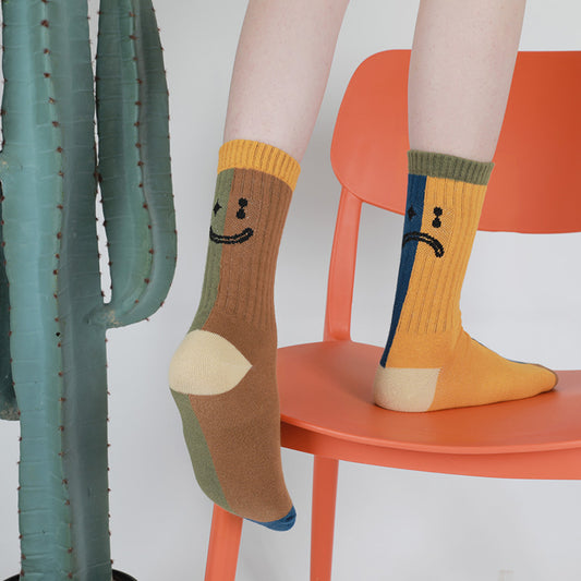 BoomCore Double Trouble Crew Socks (Olive & Mustard)