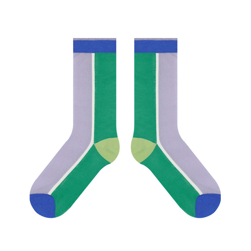 BoomLite Summer Breeze Glass‑Silk Socks (Violet Echo)