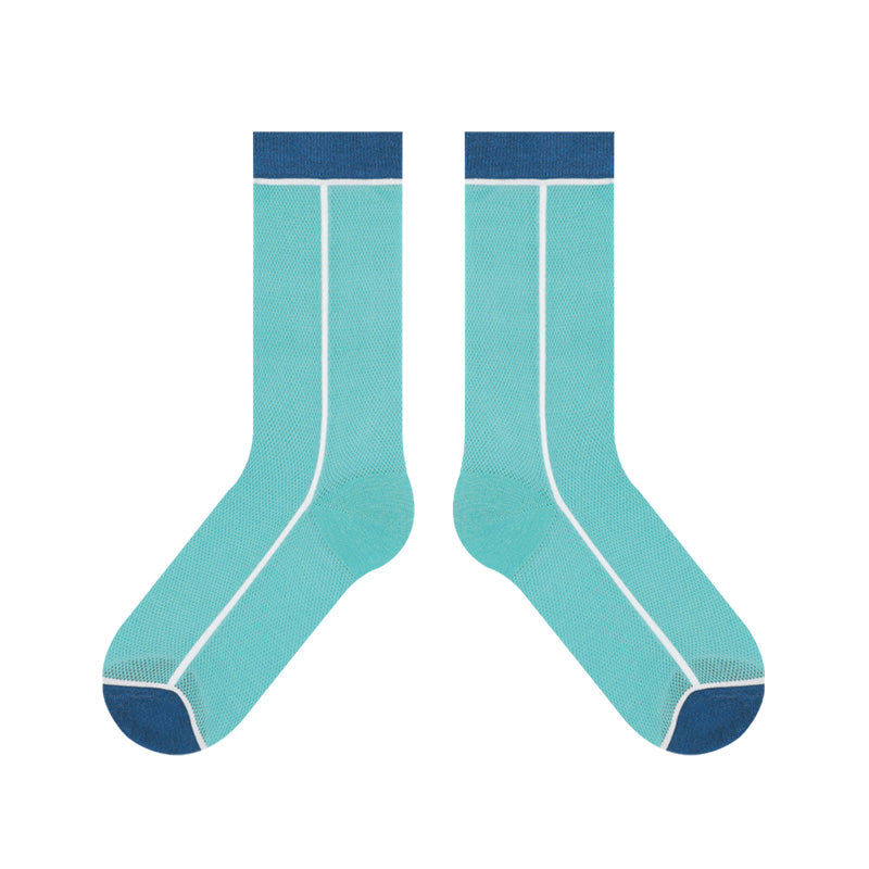 BoomLite Summer Breeze Glass‑Silk Socks (Blue Haze)