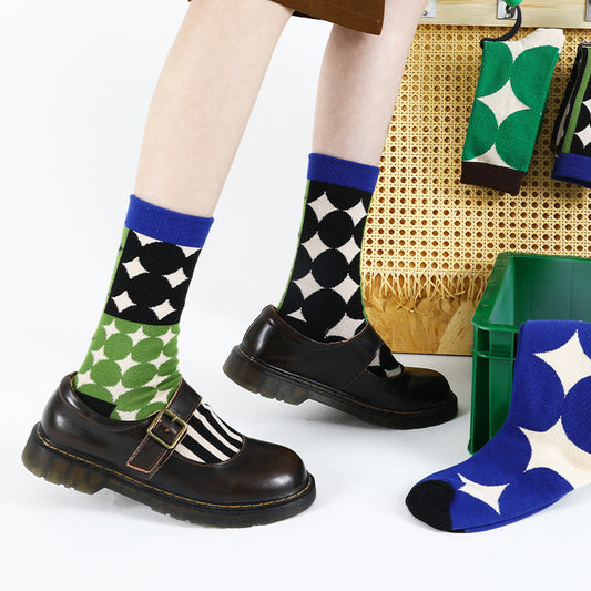 BoomCore GeoPop Crew Socks (Emerald Noir)