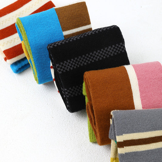 BoomCore Colour Block Crew Socks (Café Blossom)