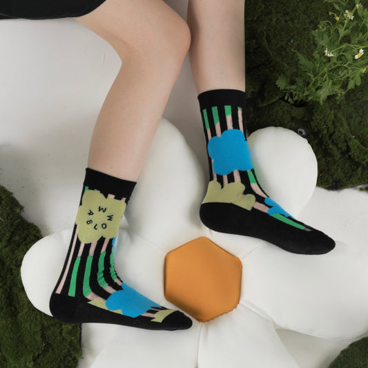 BoomLite Summer Breeze Glass‑Silk Socks (Forgot-me-not)