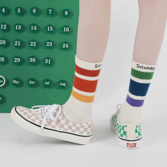 BoomCore Sock Calendar Crew Socks (Saturday)