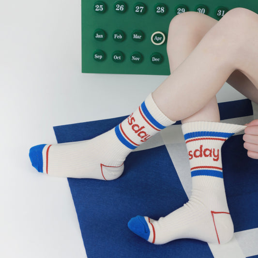 BoomCore Sock Calendar Crew Socks (Wednesday)