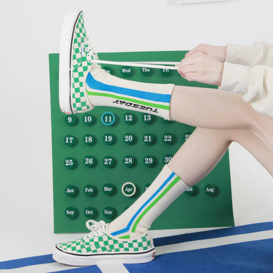 BoomCore Sock Calendar Crew Socks (Tuesday)