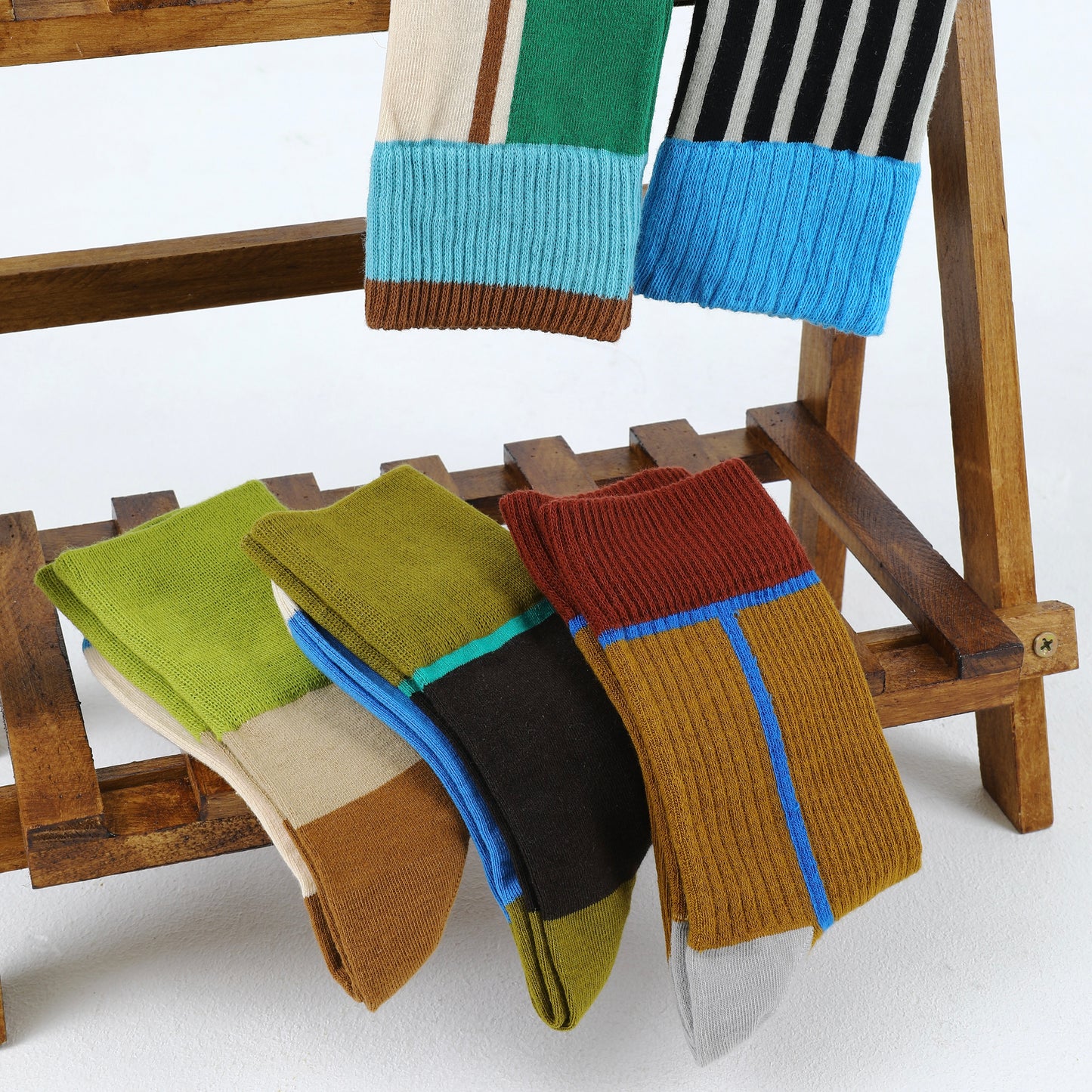 BoomCore Colour Block Crew Socks (Skyline Edge)