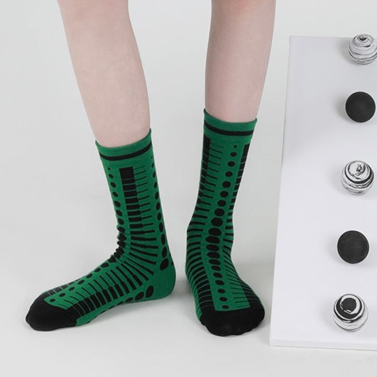 BoomCore GeoPop Crew Socks (Misty Forest)