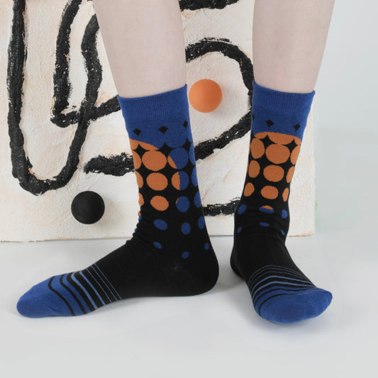 BoomCore GeoPop Crew Socks (Cyber Sunset)