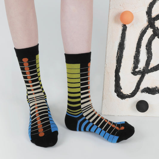 BoomCore GeoPop Crew Socks (Pixel Parade)