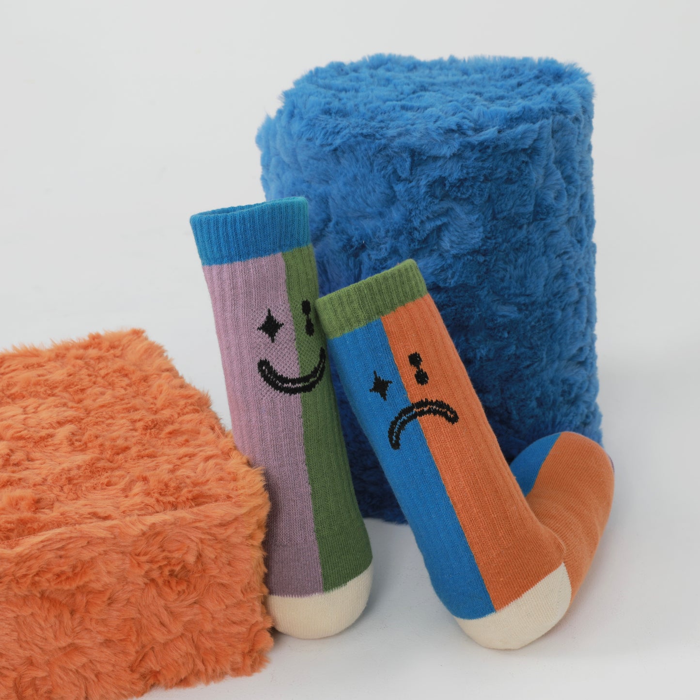 BoomCore Double Trouble Crew Socks (Purple & Orange)