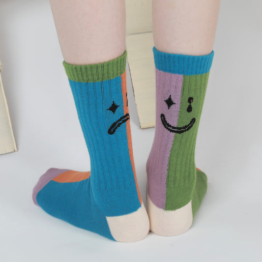 BoomCore Double Trouble Crew Socks (Purple & Orange)