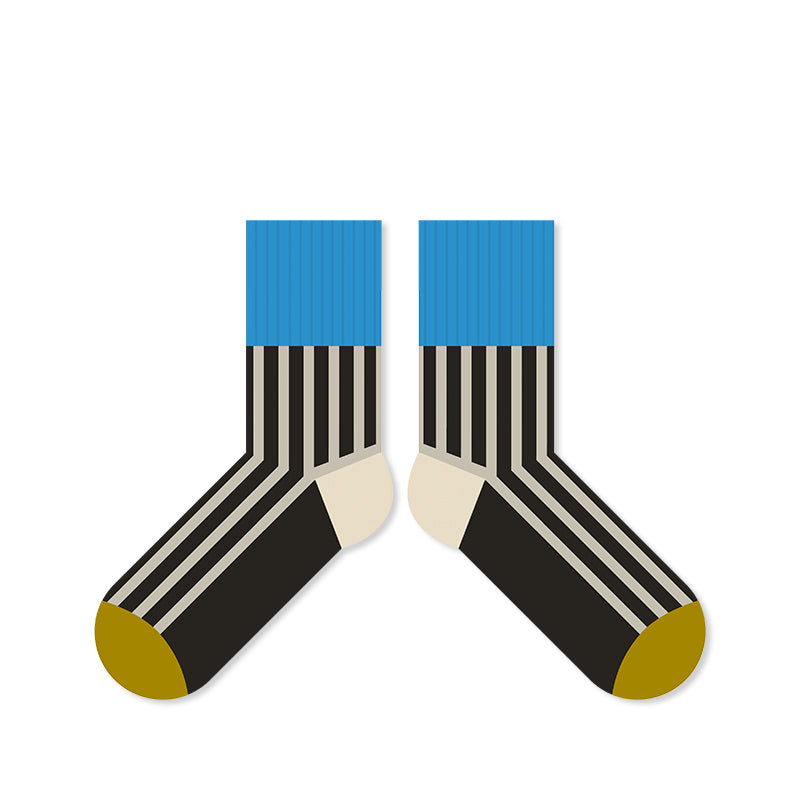 BoomCore Colour Block Crew Socks (Skyline Edge)