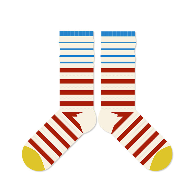 BoomCore Colour Block Crew Socks (Retro Racer)