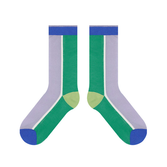BoomLite Summer Breeze Glass‑Silk Socks (Violet Echo)
