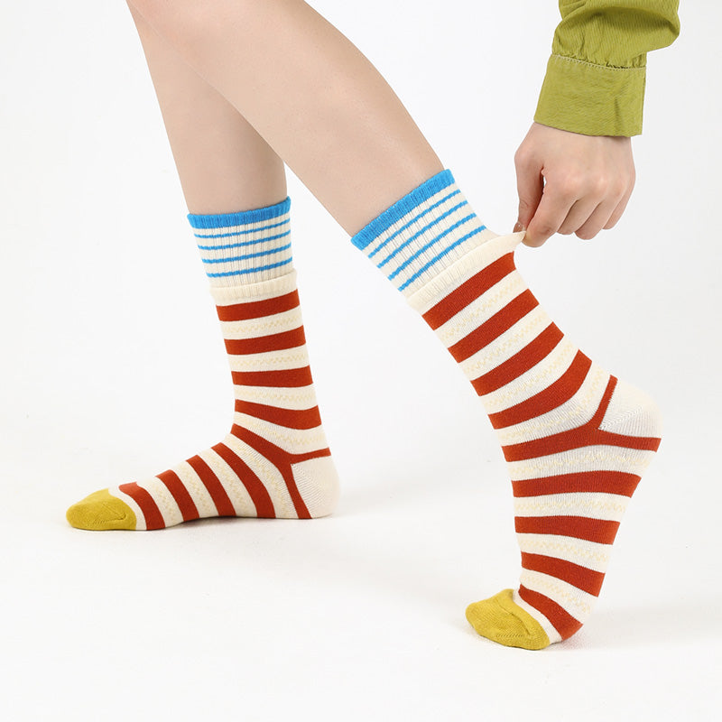 BoomCore Colour Block Crew Socks (Retro Racer)