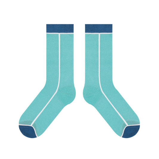 BoomLite Summer Breeze Glass‑Silk Socks (Blue Haze)