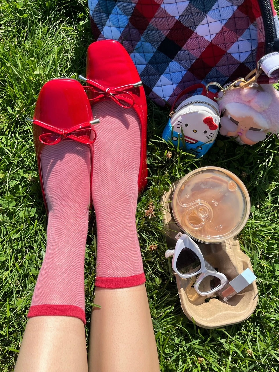 BoomLite Summer Breeze Glass‑Silk Socks (Pink Ripple)